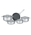 سرویس استیل لیزری 9پارچه عرشیا مدل SS050-3543