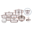 سرویس قابلمه استیل 19پارچه عرشیا مدل SS360-3278