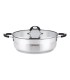 ماهی تابه استیل عرشیا دو درب سایز 32 مدل SS478-3089