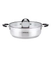ماهی تابه استیل عرشیا دو درب سایز 28 مدل SS478-3086