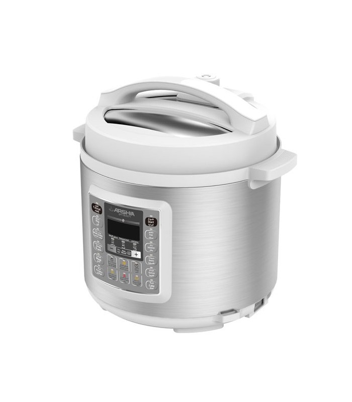 زودپز برقی دیجیتالی 6 لیتری سفید عرشیا مدل EB118-2371