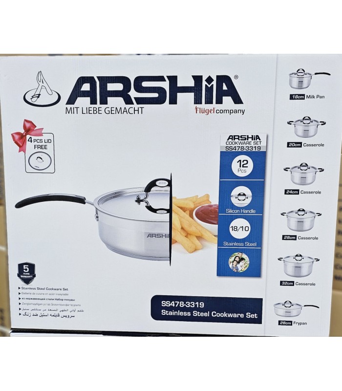 سرویس استیل 12پارچه عرشیا مدل SS478-3319