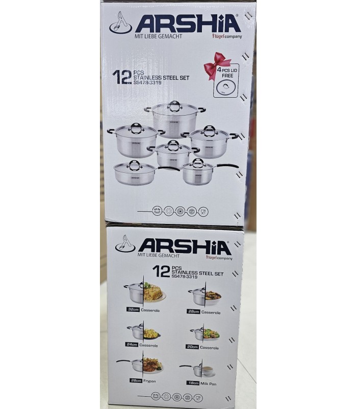 سرویس استیل 12پارچه عرشیا مدل SS478-3319