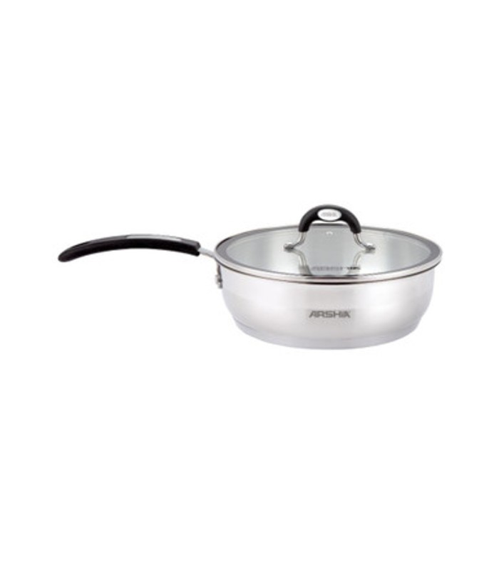 ماهی تابه استیل عرشیا دو درب سایز 28 مدل SS478-3085