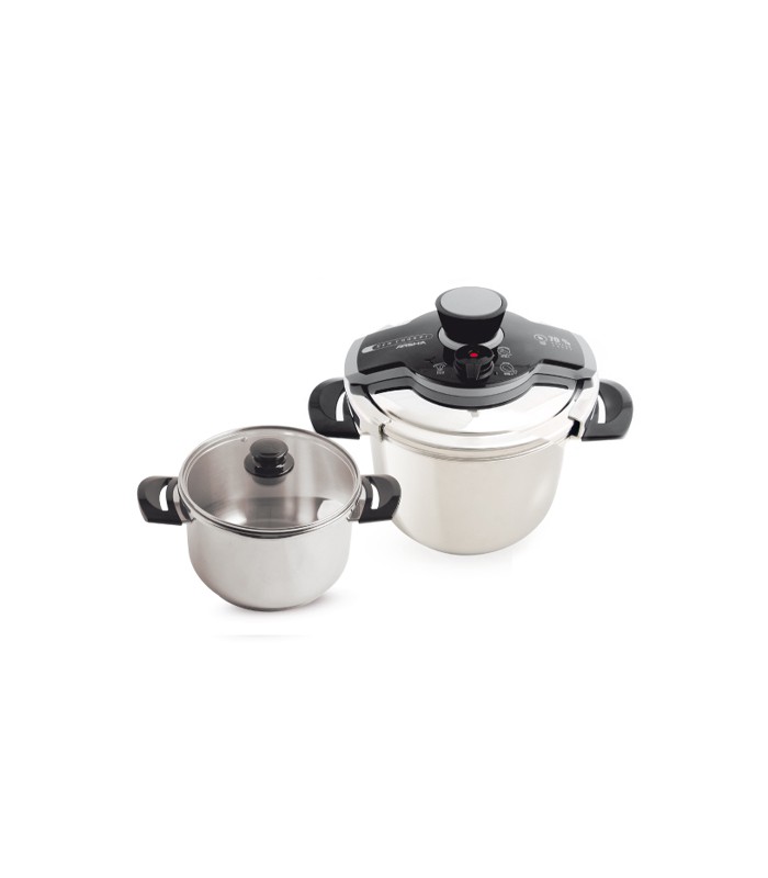 زودپز دو قلو کلیپسی استیل عرشیا ss-twin-pressure-cooker-arshia-pr116-1998