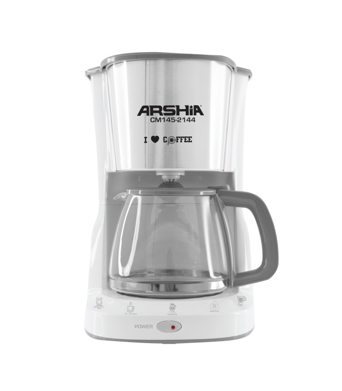 قهوه ساز سفید نقره ای عرشیا  coffee-maker-arshia-cm145-2143