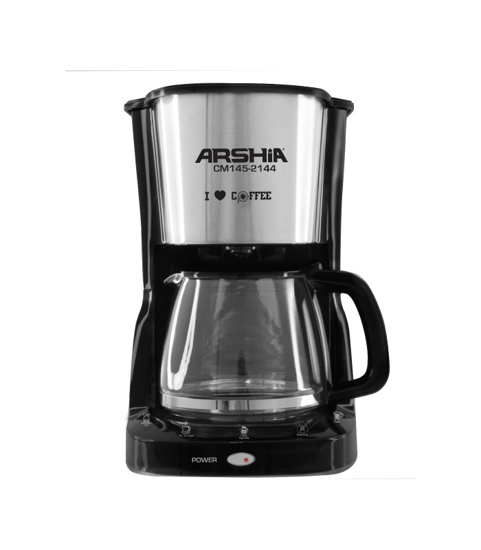 قهوه ساز مشکی نقره ای عرشیا coffee-maker-arshia-cm145-2144