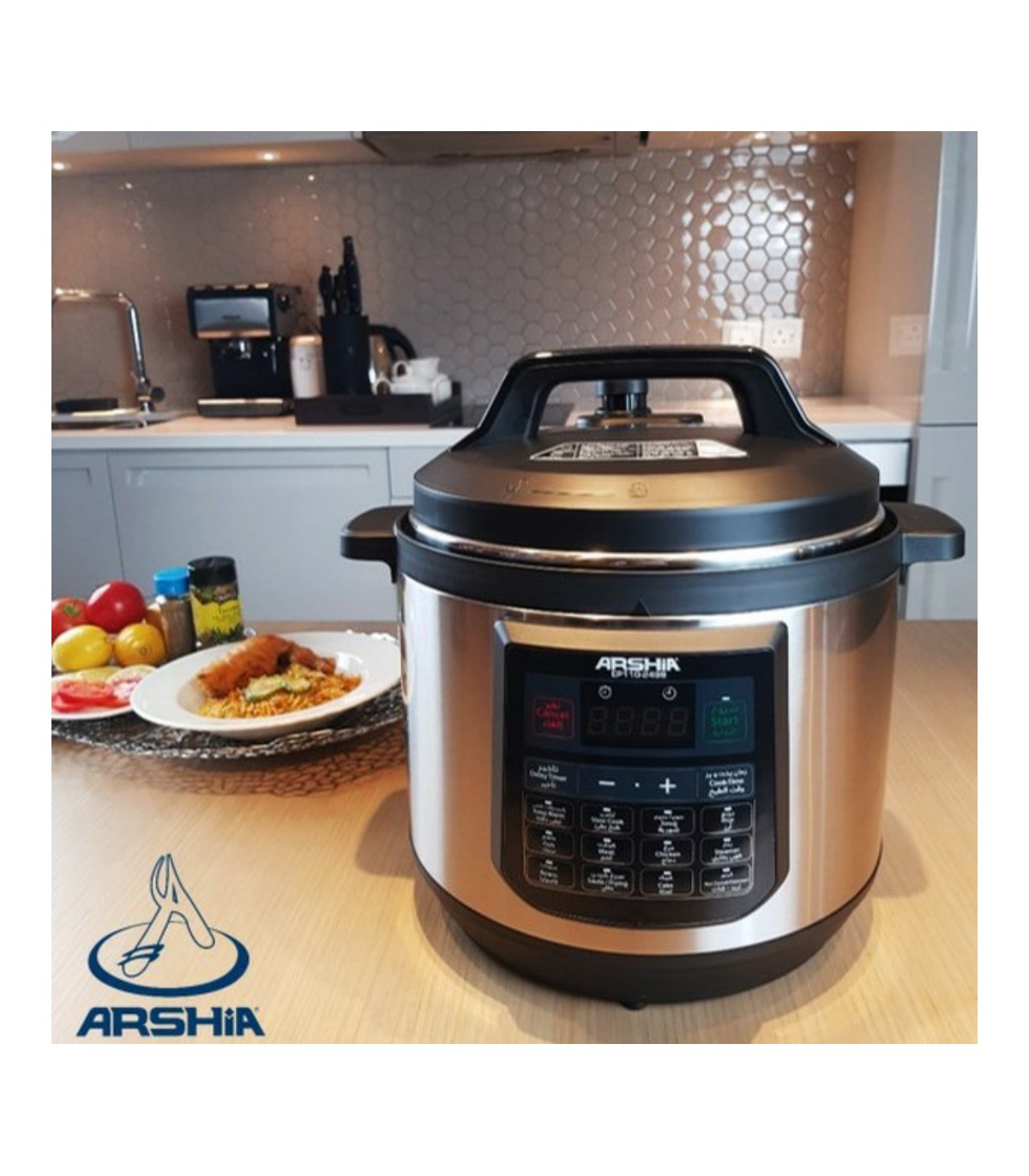 زودپز برقی 8لیتری دیجیتالی عرشیا digital-pressue-cooker