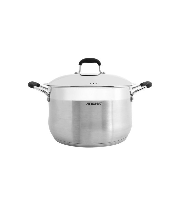 قابلمه استیل تکی درب استیل سایز 20 ss-casserole-arshia-ss-145-886