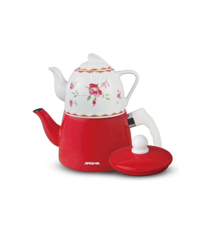کتری و قوری لعابی رنگی عرشیا  teapot-kettle-arshia-tk145-2337