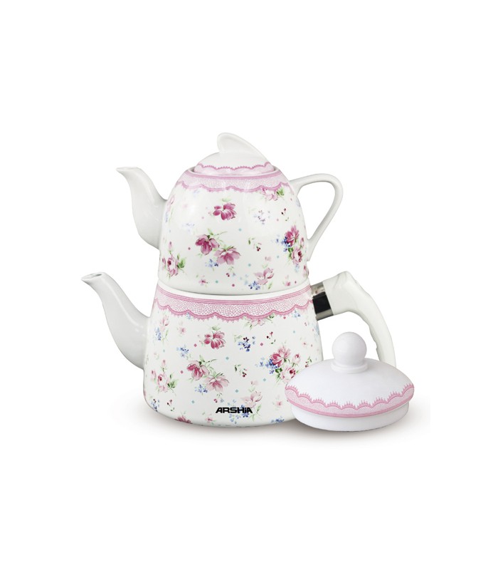 کتری و قوری لعابی رنگی عرشیا  teapot-kettle-arshia-tk145-2337