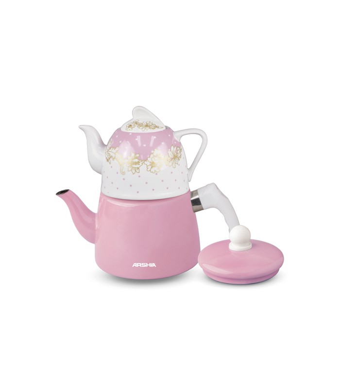 کتری و قوری لعابی رنگی عرشیا teapot-kettle-arshia-tk145-2337