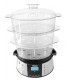 بخارپز سه طبقه مشکی نقره ای عرشیا food-steamer-arshia-fs110-2200