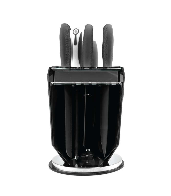 سرویس چاقو 8 پارچه سرامیک مشکی عرشیا مدل K259-2107