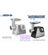 چرخ گوشت 1500 وات مشکی نقره ای عرشیا meat-grinder-arshia-mg151-2570