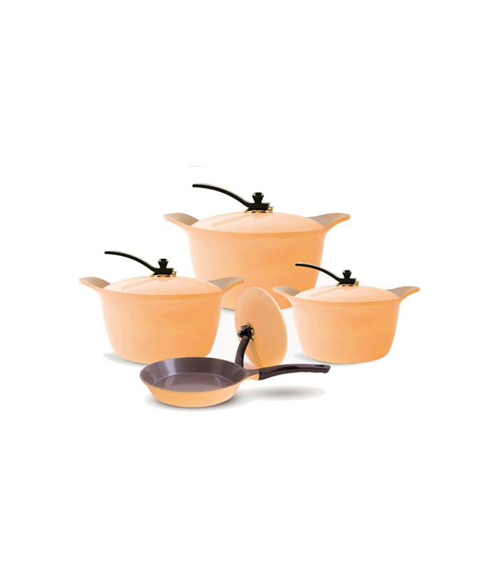 سرویس قابلمه 8 پارچه سرامیک هلویی عرشیا ceramic-8pcs-cookware-set-arshia-co116-2050