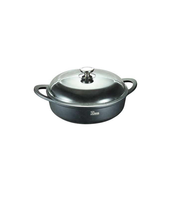 ماهی تابه چدن تیتانیوم 32 سانت عرشیا dc-frypan-32cm-arshia-fp270-2032
