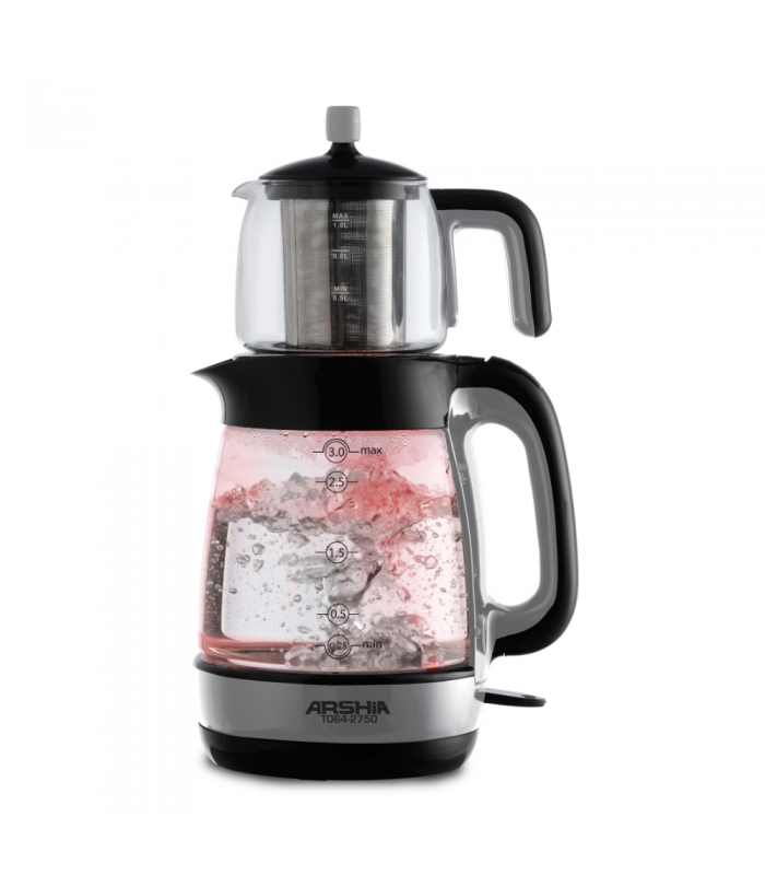 چای ساز عرشیا روهم شیشه ای مدل T064-2750 glass-tea-maker-arshia-t064-2750