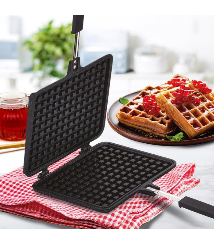 ماهی تابه عرشیا وافل ساز(پنکیک صبحانه)چدن waffle-pan-wf150-2756