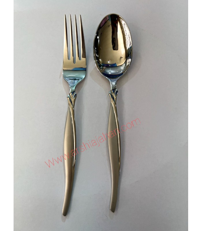 سرویس قاشق و چنگال عرشیا 24نفره نقره ای مدل TM145-2094