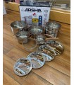 سرویس 12پارچه استیل عرشیا (درب استیل+درب شیشه)مدل SS064-2963