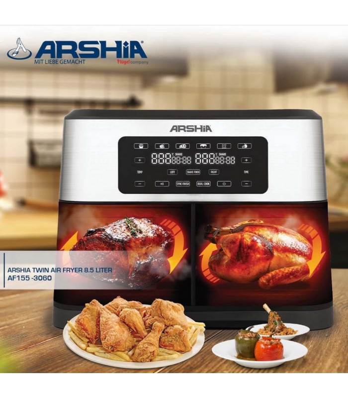 سرخ کن دو قلو بدون روغن عرشیا مدل AF155-3060