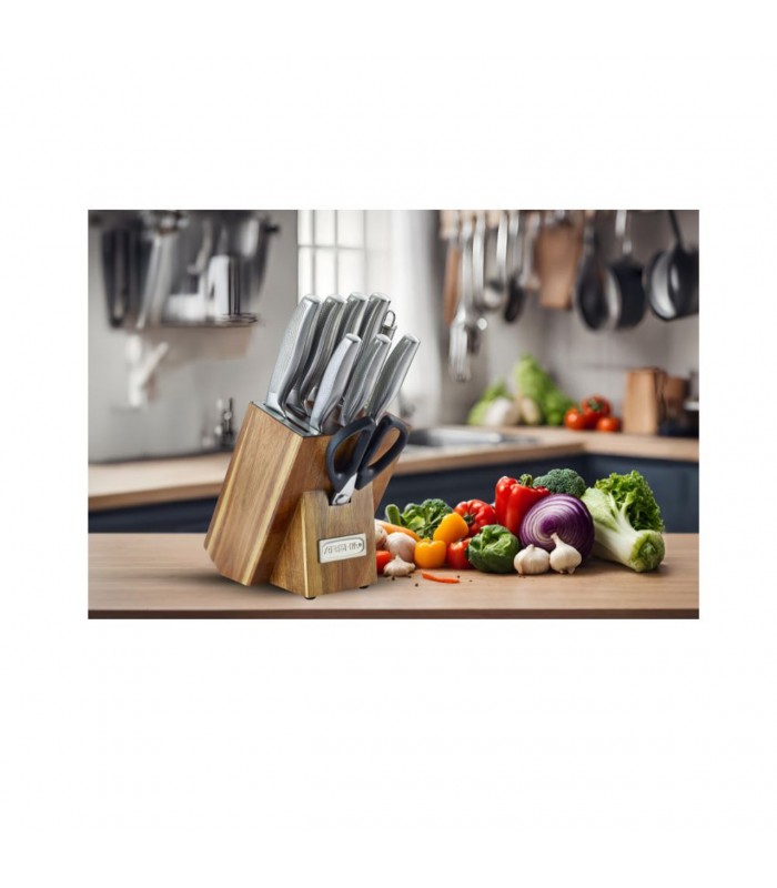 سرویس چاقو 10پارچه پایه چوبی مدل K259-3202