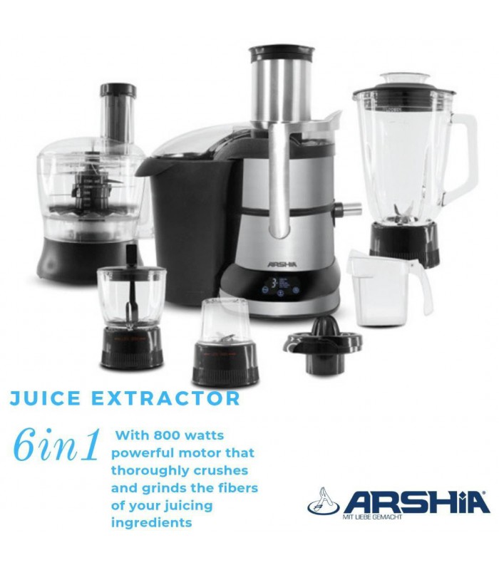 آبمیوه گیری 6کاره لمسی عرشیا مدل JE014-2435