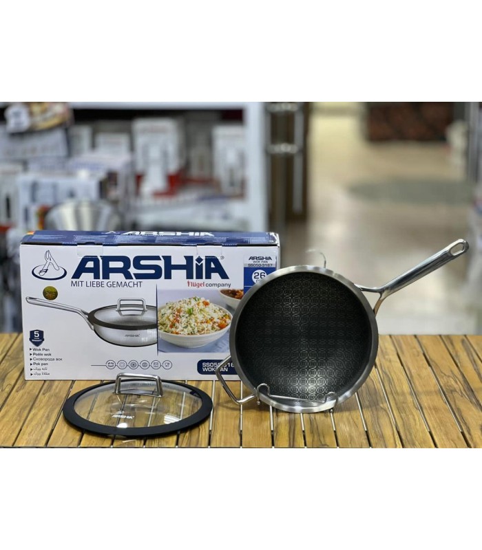 ماهی تابه استیل لیزری عرشیا سایز 26 مدلSS050-3167