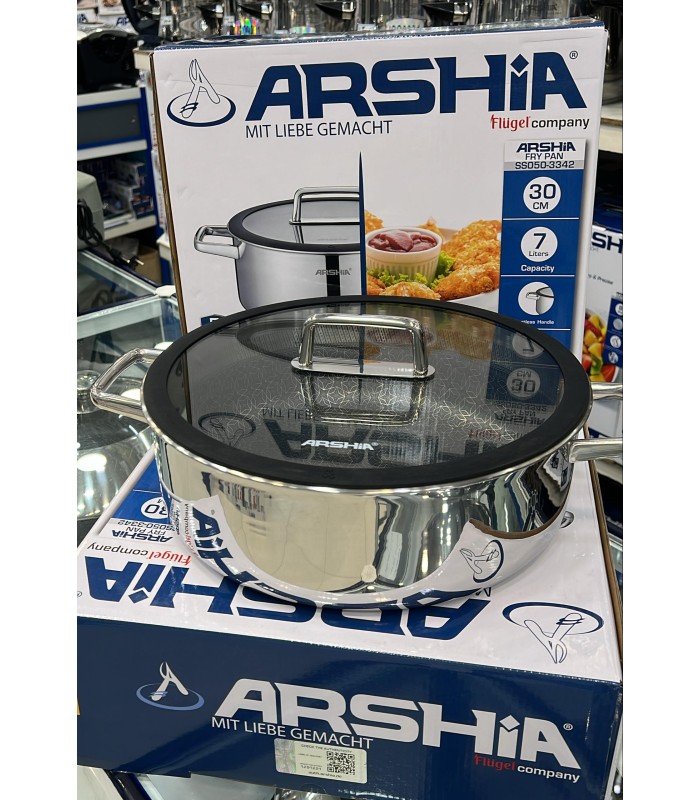 ماهی تابه استیل لیزری عرشیا سایز 30 مدلSS050-3342